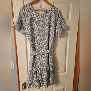 Banana Republic Spring Dress, Easter/Garden Formal, US 14, Knee Length, Wrap Tie